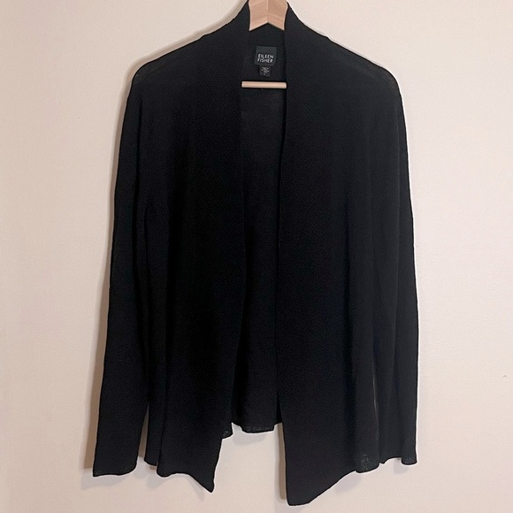 Eileen Fisher Open Front 100% Wool Cardigan - Picture 1 of 8